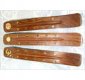 Wooden Incense Burner with Brass Inlay