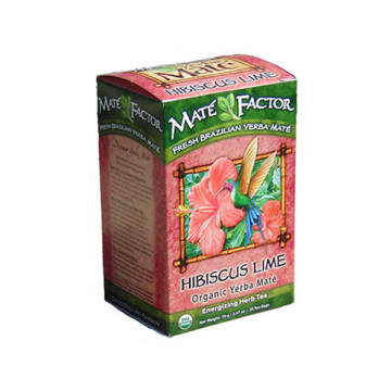 Hibiscus Lime Yerba Mate Tea Bags - Organic