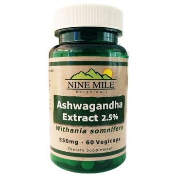 Ashwagandha Extract 2.5% Capsules (Nine Mile Botanicals)