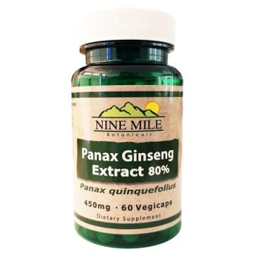 Panax Ginseng 80% Capsules (Nine Mile Botanicals)