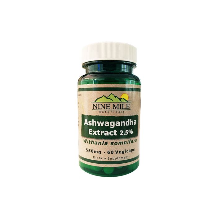 Ashwagandha Extract 2.5% Capsules (Nine Mile Botanicals)