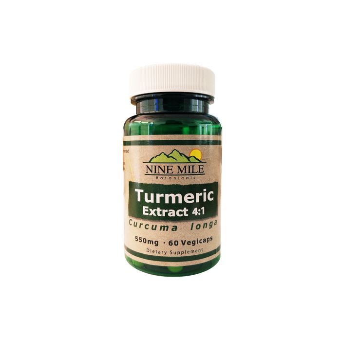 4:1 Turmeric Extract Capsules - 550mg (Nine Mile Botanicals)