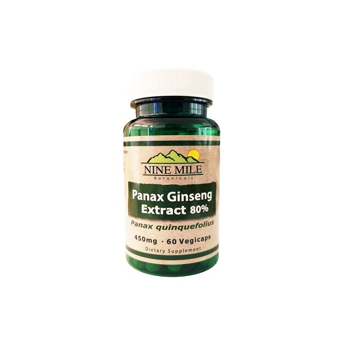 Panax Ginseng 80% Capsules (Nine Mile Botanicals)