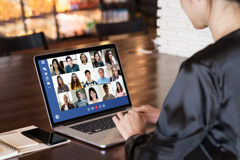 woman on video conference call