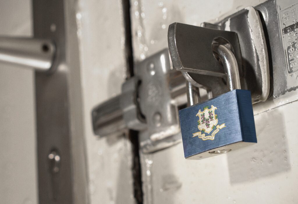 A padlock